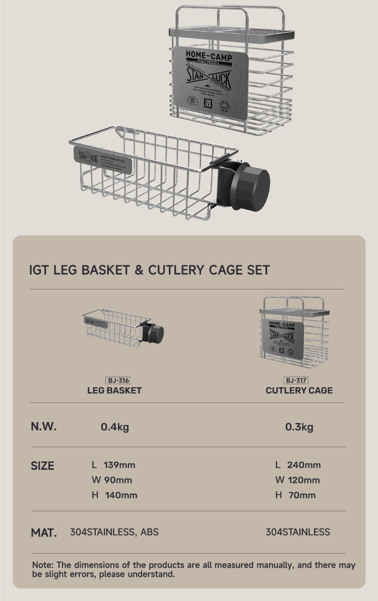IGT Leg Basket and Utensil Holder