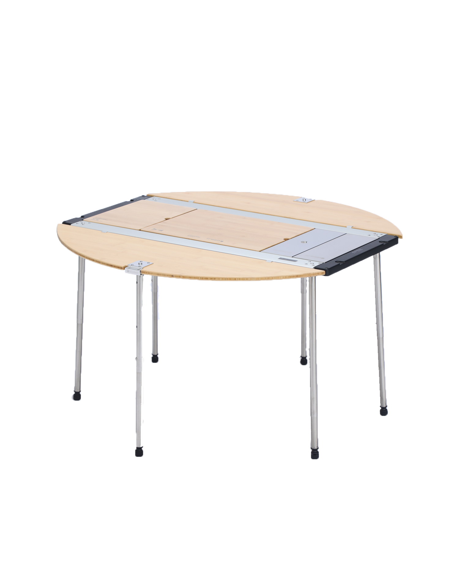 4-Unit Semi-Circle Bamboo Sliding Table w/Bag (2 Pieces)