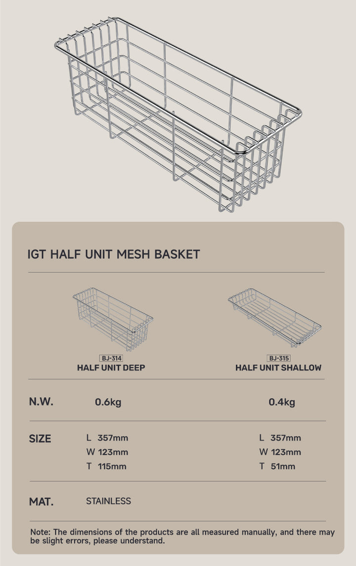 Half Unit Mesh Tray Deep