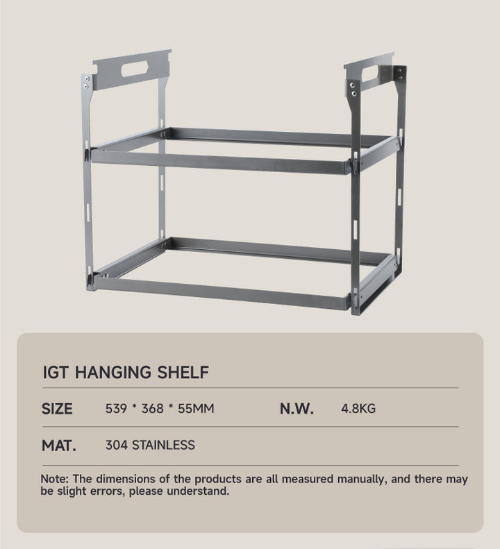 HANGING RACK FRAME 2SHELVES