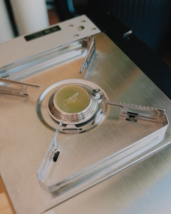 Close-up of the Kovea stove burner and stainless steel pot supports
